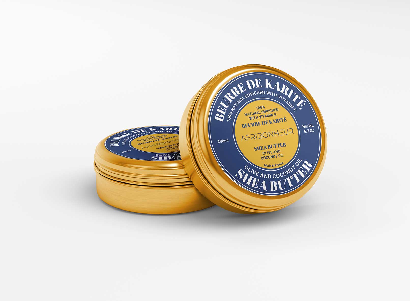 Shea Butter Top Label Design